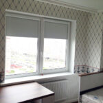 roller blinds in the room