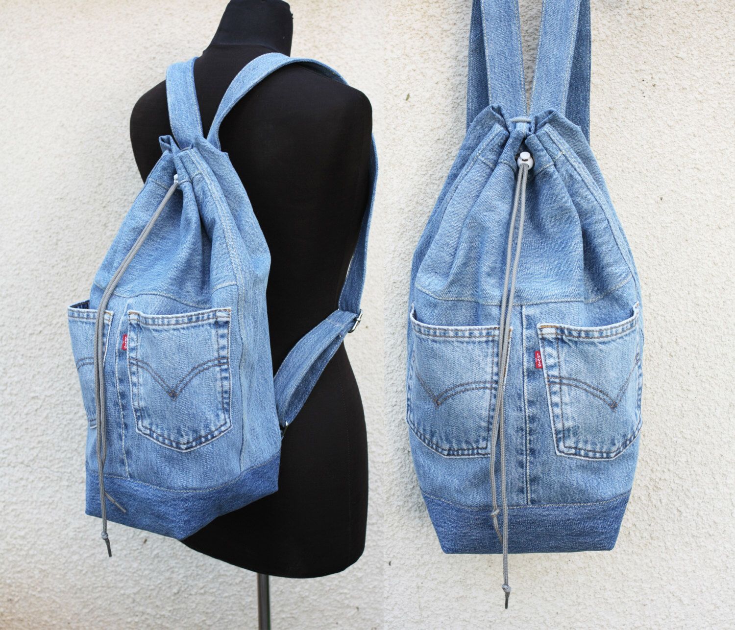 denim backpack