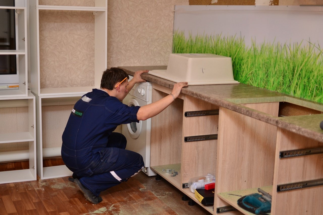 installation of a sink in the kitchen