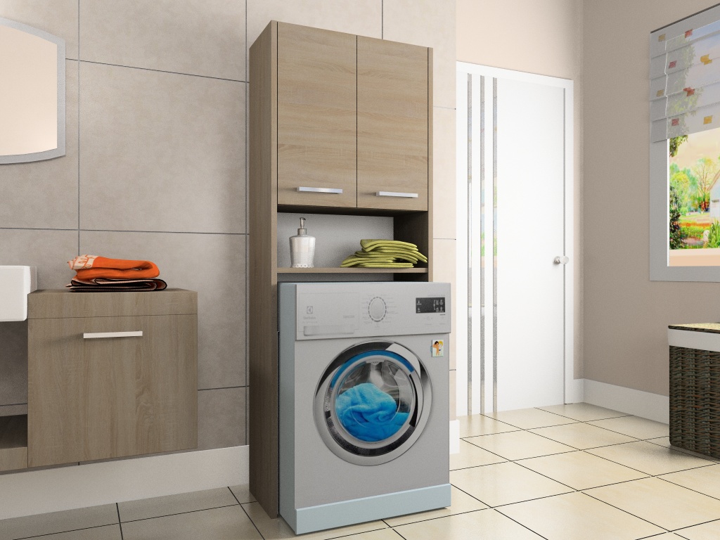 wardrobe over washing machine design ideas