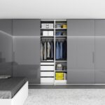 sliding wardrobe gray