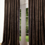 brown curtains large