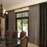 brown curtains