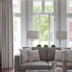 curtains for bay window gray