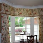 floral bay window curtains