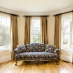 curtains for bay window with sofa