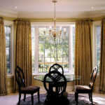 bay window curtains long brown