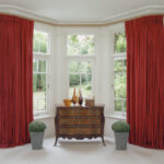 curtains for bay window red