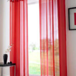 red curtains decor