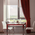 curtains of red color photo types