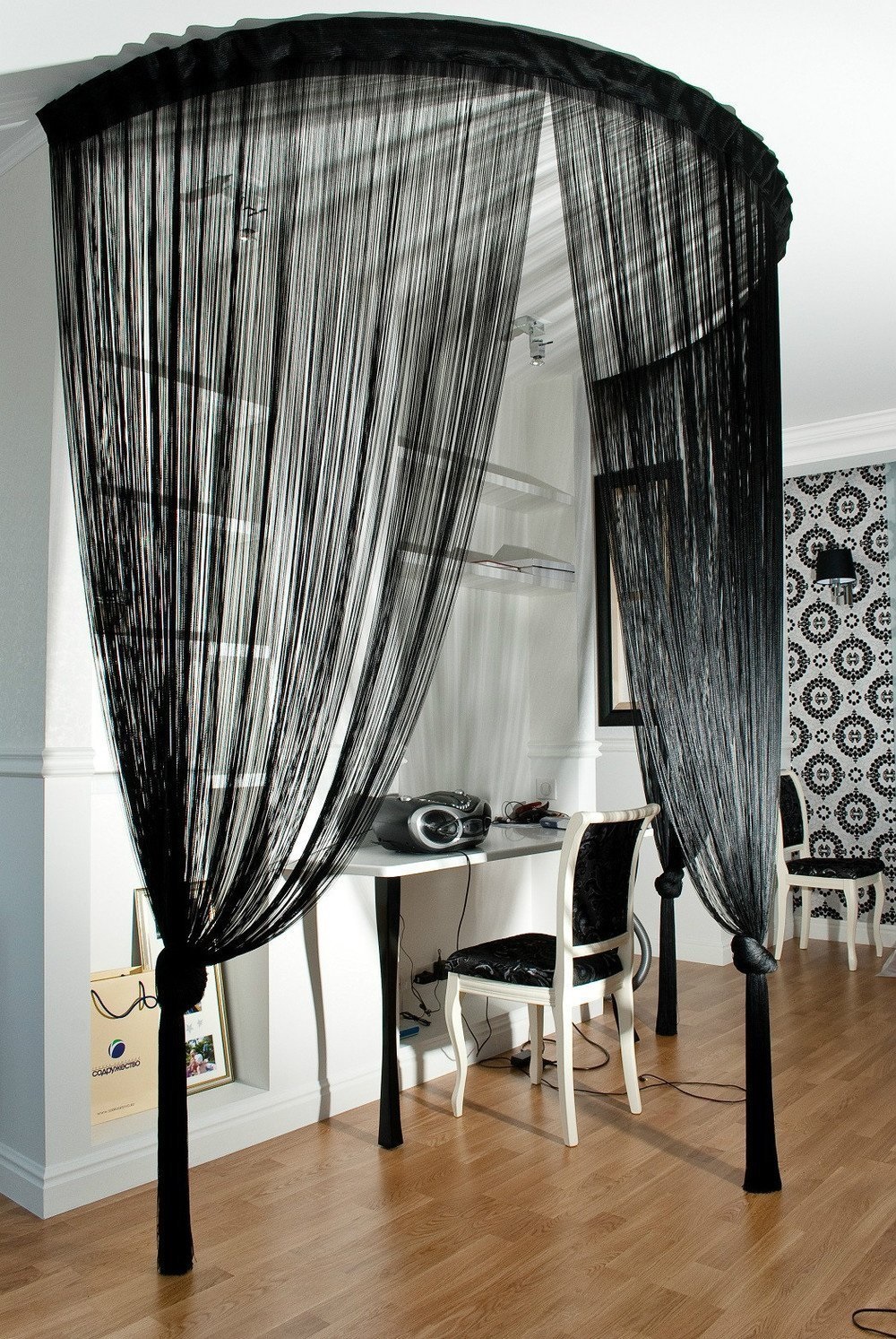 creating a new space with curtains