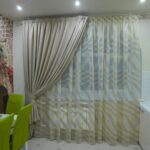 gray kitchen curtains with tulle