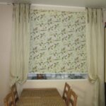 curtains for the kitchen rolled in flowers