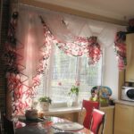 curtains for the kitchen pink with ruffles