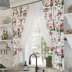 curtains for the kitchen with flowers