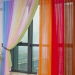 colored curtains for the kitchen