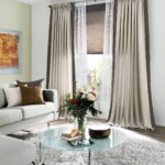 curtains on windows with blinds