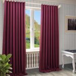 curtains on the windows burgundy