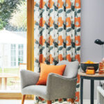 curtains in orange