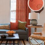 curtains orange color ideas design