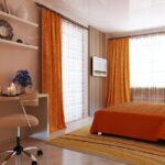 curtains orange design ideas