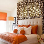 orange curtains decor photo