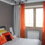 curtains of orange color ideas decoration