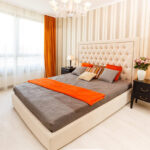 curtains of orange color ideas photo