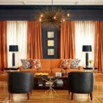 curtains of orange color ideas types