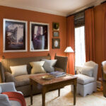 curtains of orange color photo ideas