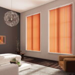 curtains orange color photo design