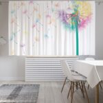 curtains rainbow with dandelion