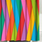 curtains rainbow stripes