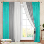 curtains rainbow tricolor