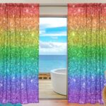 curtains rainbow with a pattern