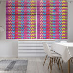 curtains rainbow zigzag