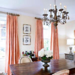 curtains of pink color interior photo