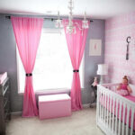 curtains pink color photo decoration