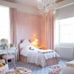 curtains pink color photo decoration