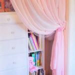 curtains pink color photo design