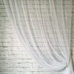 curtains-mesh on the wall