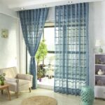 curtains-mesh blue