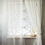 curtains-mesh white with a ring