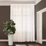 curtains-mesh with ficus