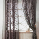 curtains-mesh with ruffles