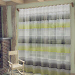 wide net striped curtains