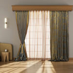 curtains modern green