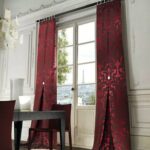 curtains modern burgundy