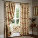 modern curtains on a French window