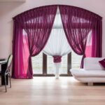 curtains modern purple